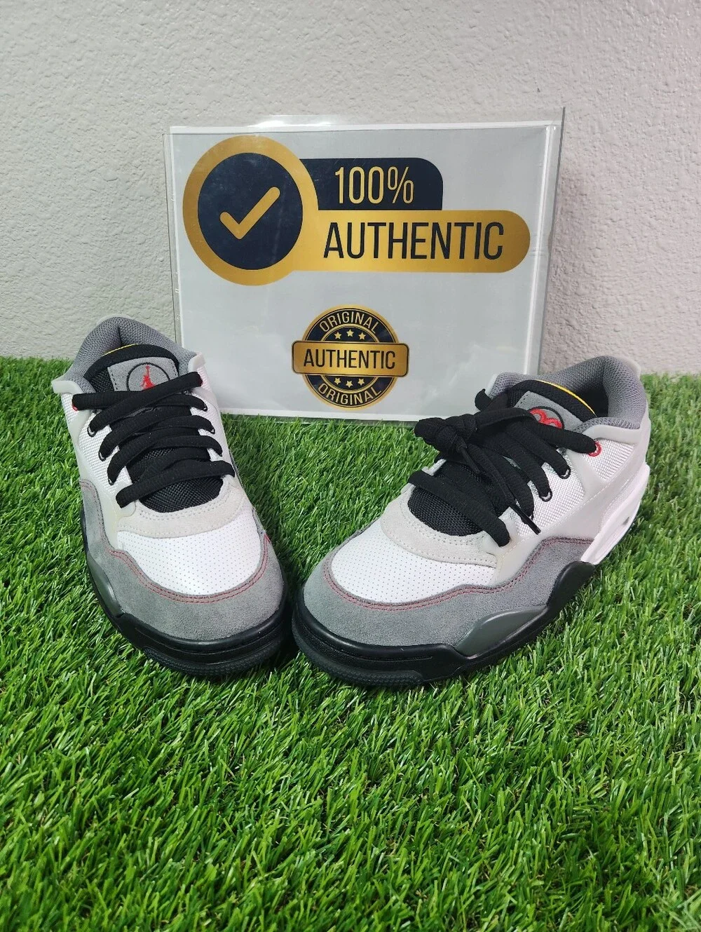 Jordan Air Jordan 4 RM BG PRM Boys' Sneakers White/Grey/Black Size 6Y